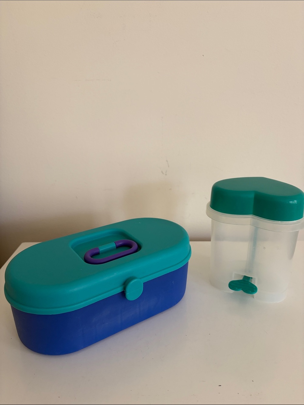 Teal & Blue Plastic Storage Box with Teal Lid - Home Organization